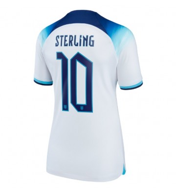 Anglia Raheem Sterling #10 Koszulka Podstawowych Kobiety MŚ 2022 Krótki Rękaw